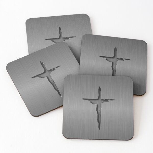 Item preview, Modern Black Metallic Etched Cross designed and sold by TackyTime.