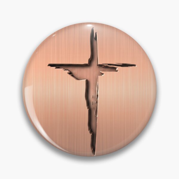 Item preview, Modern Pink Metallic Etched Cross designed and sold by TackyTime.