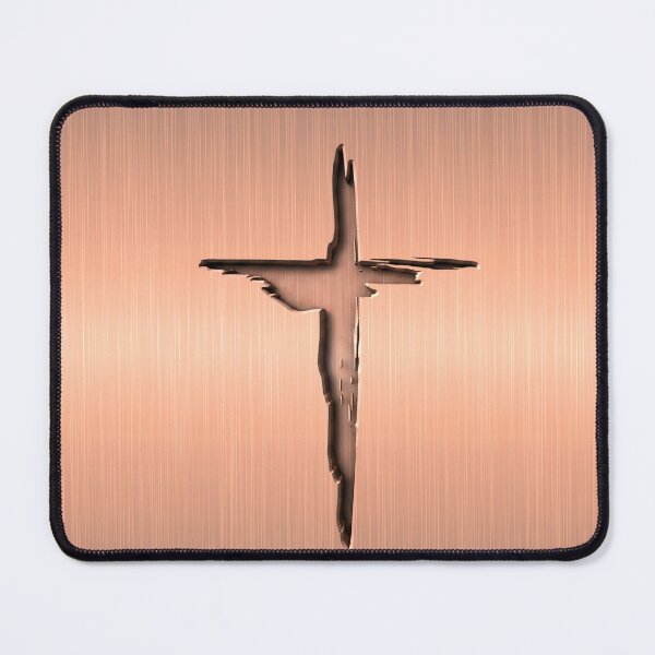 Item preview, Modern Pink Metallic Etched Cross designed and sold by TackyTime.