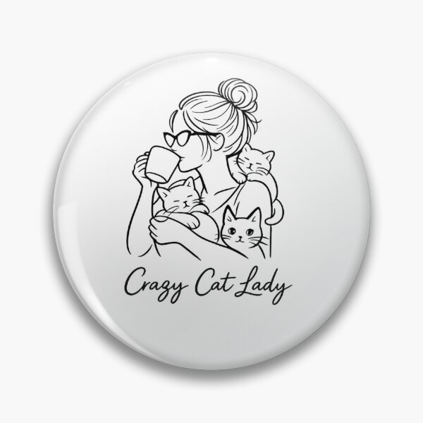 Item preview, Crazy Cat Lady Minimal Line Art designed and sold by Tee Visions.