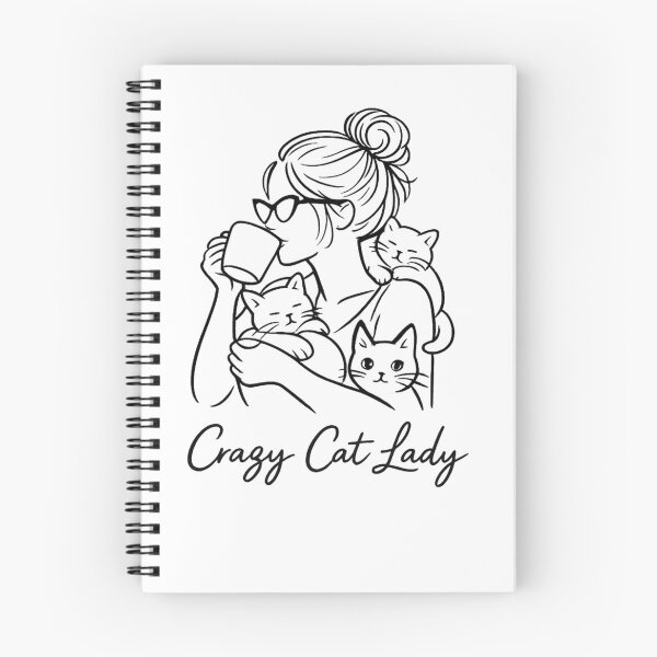 Item preview, Crazy Cat Lady Minimal Line Art designed and sold by Tee Visions.
