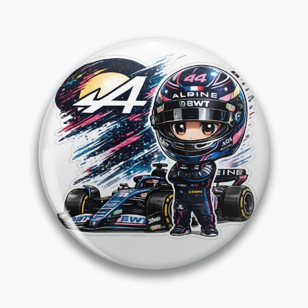 Item preview, Alpine Chibi Formula Racing Driver Sticker designed and sold by KawaiiOrbit.