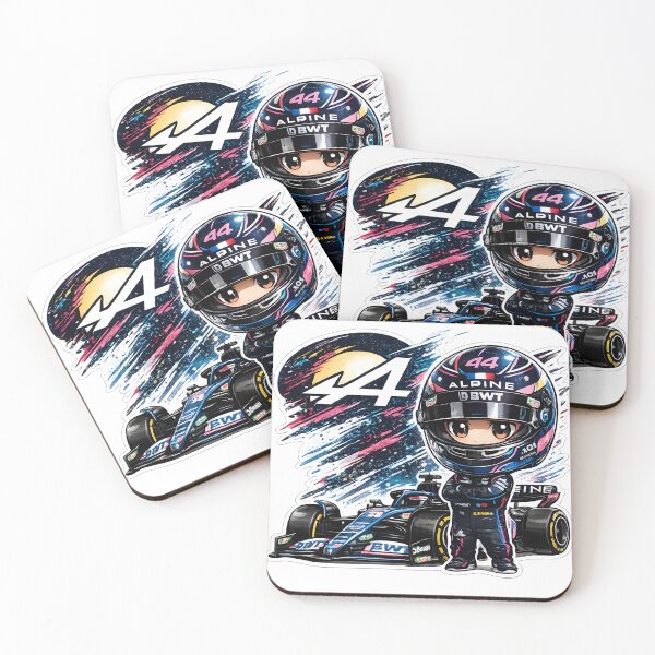 Item preview, Alpine Chibi Formula Racing Driver Sticker designed and sold by KawaiiOrbit.