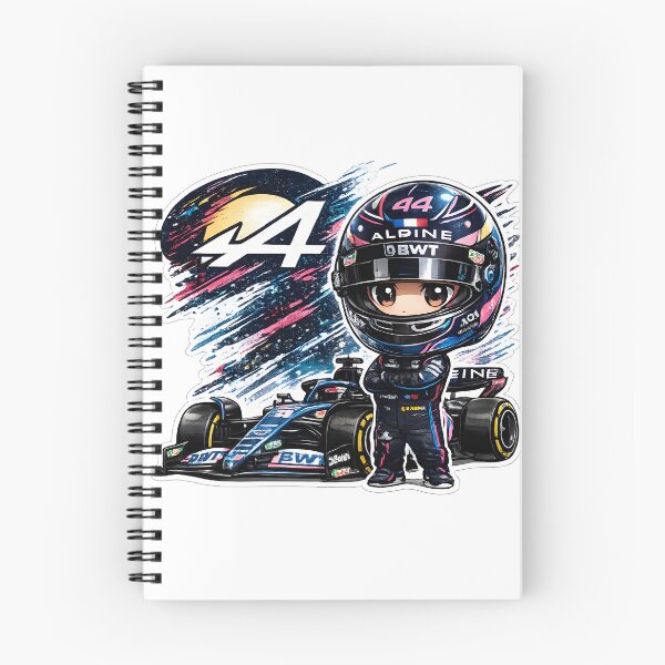 Item preview, Alpine Chibi Formula Racing Driver Sticker designed and sold by KawaiiOrbit.