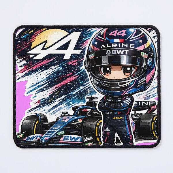 Item preview, Alpine Chibi Formula Racing Driver Sticker designed and sold by KawaiiOrbit.