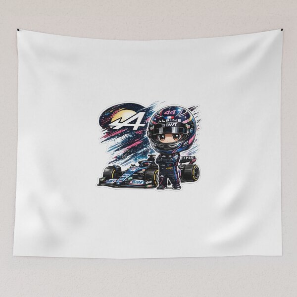 Item preview, Alpine Chibi Formula Racing Driver Sticker designed and sold by KawaiiOrbit.