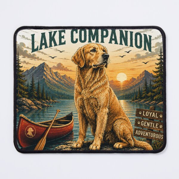 Item preview, Golden Retriever The Lake Companion Vintage Outdoor Adventure Retro Nature T-Shirt designed and sold by TeeVibeHaus.