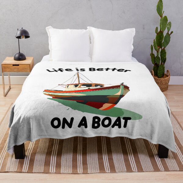 Item preview, Life Is Better On A Boat – Vintage Boat Lovers Sailing Design designed and sold by DragonPrint.