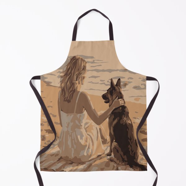 Item preview, Girl and Her Dog Watching the Ocean designed and sold by FawnFeatherCo.