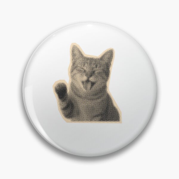 Item preview, Retro Waving Cat Halftone Graphic designed and sold by NOUURRRR.