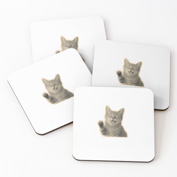 Item preview, Retro Waving Cat Halftone Graphic designed and sold by NOUURRRR.
