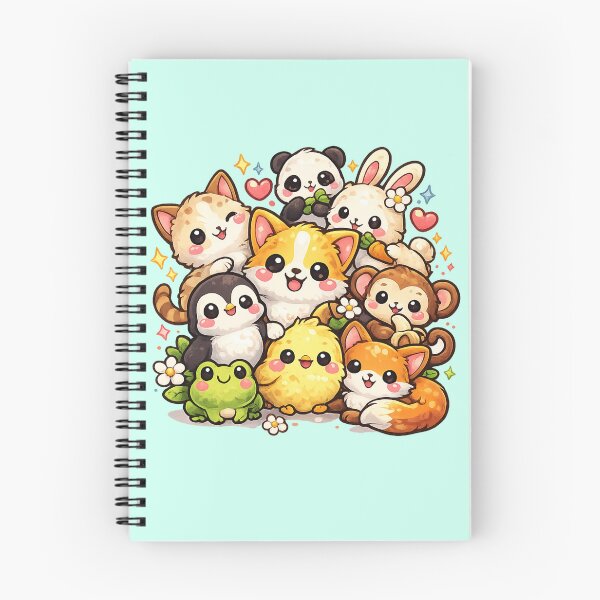 Item preview, ​Cute Kawaii Baby Animals Party Illustration designed and sold by CreativeADB7.