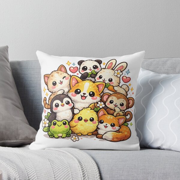 Item preview, ​Cute Kawaii Baby Animals Party Illustration designed and sold by CreativeADB7.