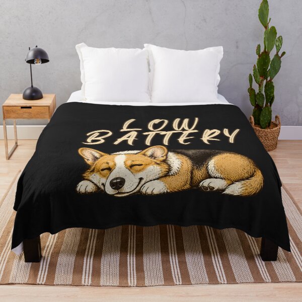 Item preview, Low Battery Funny Sleeping Corgi Dog Lover Vintage Shirt designed and sold by AdicretorDesign.