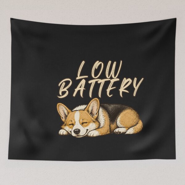 Item preview, Low Battery Funny Sleeping Corgi Dog Lover Vintage Shirt designed and sold by AdicretorDesign.