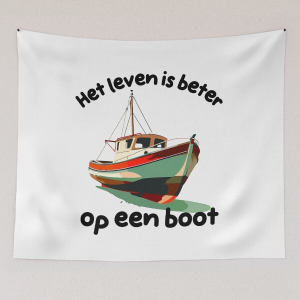 Item preview, Life Is Better On A Boat – Vintage Boat Lovers Sailing Design designed and sold by DragonPrint.
