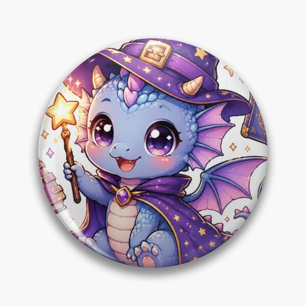 Item preview, Baby Dragon Wizard Sticker | Cute Kawaii Magic Dragon  designed and sold by Sidra digital art 8277237.