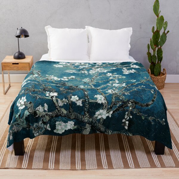 Item preview, Van Gogh Almond Blossom Dark Teal designed and sold by PureVintageLove.