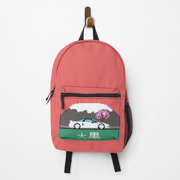 Item preview, Retro JDM Sports Car with Mount Fuji and Cherry Blossom designed and sold by OpenTabsDesigns.