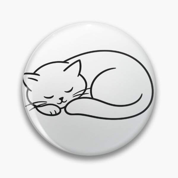 Item preview, Sleeping Cat Minimal Line Art | Cozy Kitty Design designed and sold by Tee Visions.