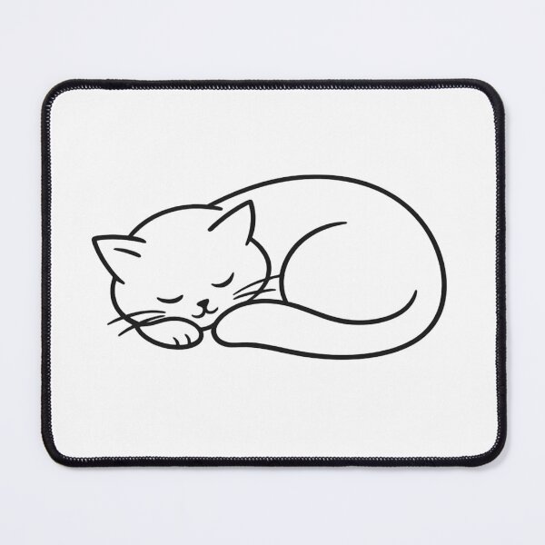 Item preview, Sleeping Cat Minimal Line Art | Cozy Kitty Design designed and sold by Tee Visions.
