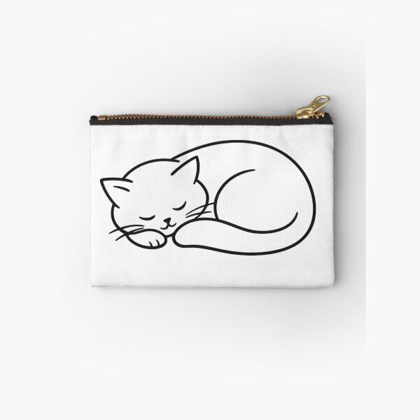 Item preview, Sleeping Cat Minimal Line Art | Cozy Kitty Design designed and sold by Tee Visions.
