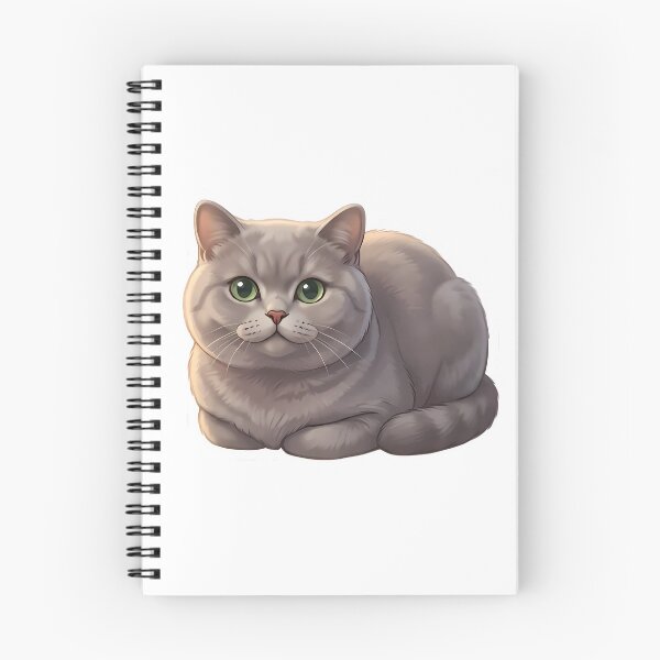 Item preview, Fluffy Gray Cat Resting Peacefully designed and sold by Linework Studio.