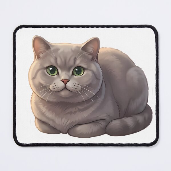 Item preview, Fluffy Gray Cat Resting Peacefully designed and sold by Linework Studio.