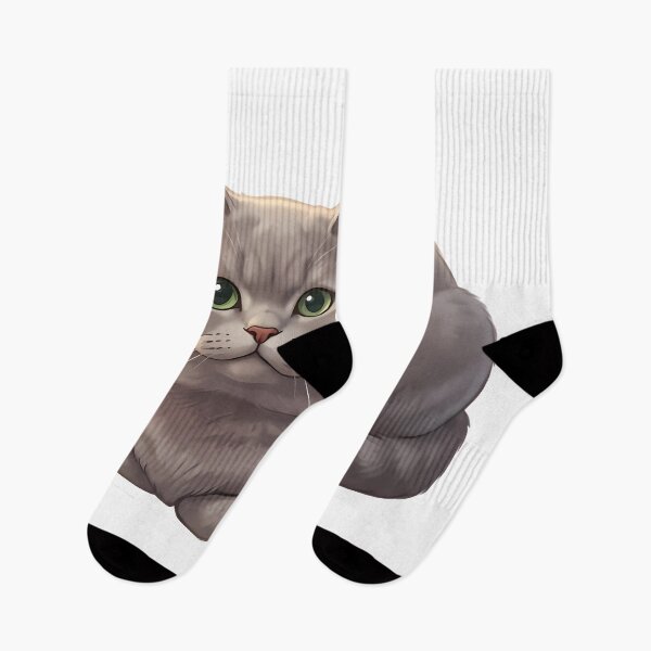Item preview, Fluffy Gray Cat Resting Peacefully designed and sold by Linework Studio.