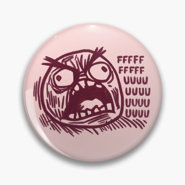 Item preview, FFFFFUUUU Rage Face Retro Vintage Meme | Classic Rage Comic Reaction | Funny Internet Meme Sticker designed and sold by StickyDelights.