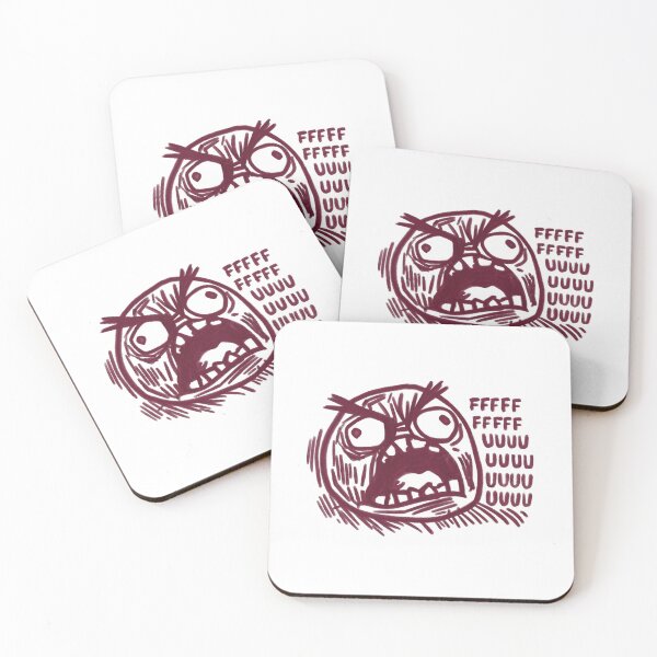 Item preview, FFFFFUUUU Rage Face Retro Vintage Meme | Classic Rage Comic Reaction | Funny Internet Meme Sticker designed and sold by StickyDelights.