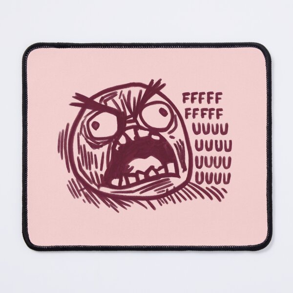 Item preview, FFFFFUUUU Rage Face Retro Vintage Meme | Classic Rage Comic Reaction | Funny Internet Meme Sticker designed and sold by StickyDelights.
