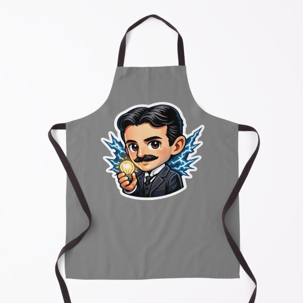 Item preview, Nikola Tesla Cute Inventor Cartoon Sticker designed and sold by KawaiiOrbit.