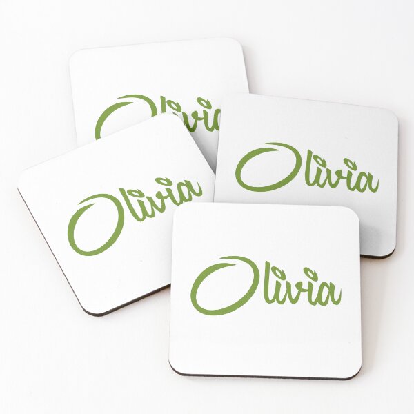 Item preview, Olivia Name Green Minimalist Cursive Typography designed and sold by EchoPrint Co..
