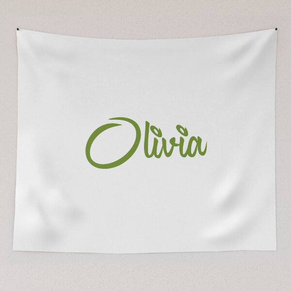 Item preview, Olivia Name Green Minimalist Cursive Typography designed and sold by EchoPrint Co..