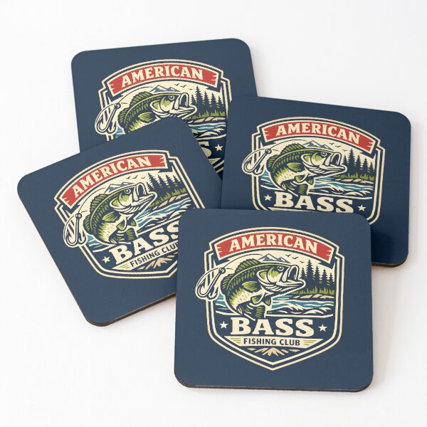 Item preview, Vintage American Bass Fishing Club Retro Emblem Outdoor Adventure designed and sold by Artycom.