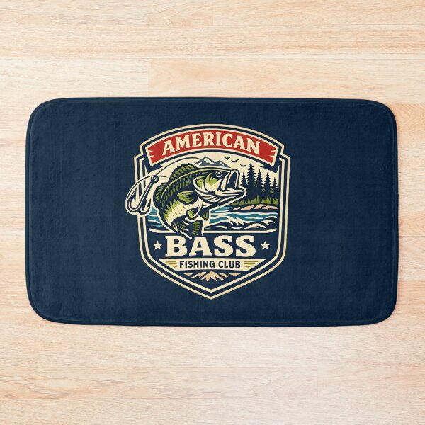 Item preview, Vintage American Bass Fishing Club Retro Emblem Outdoor Adventure designed and sold by Artycom.