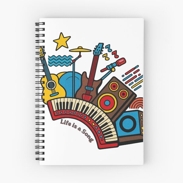 Item preview, Life Is A Song Retro Musical Instruments Pop Art Band Graphic designed and sold by Alexacarmen.