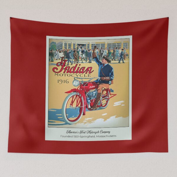 Item preview, Colorful Vintage Motorcycle Advertisement designed and sold by xposedbydesign.