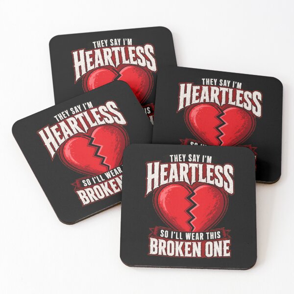 Item preview, Heartless Broken Heart – Dark Love and Heartbreak Quote designed and sold by Magnolia Brown.