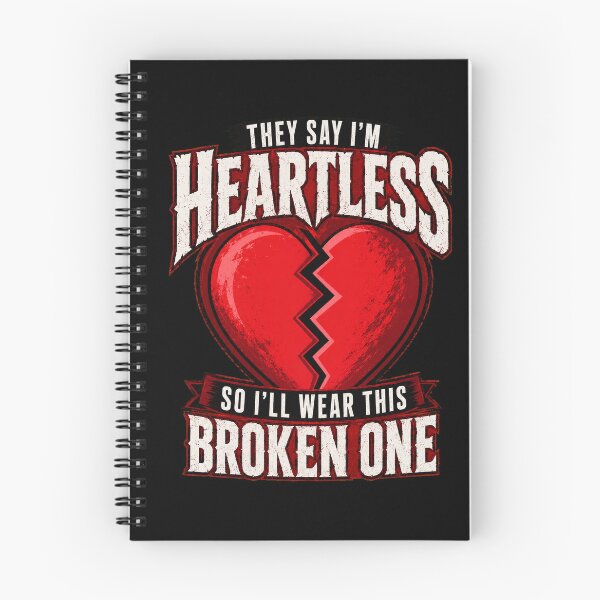 Item preview, Heartless Broken Heart – Dark Love and Heartbreak Quote designed and sold by Magnolia Brown.