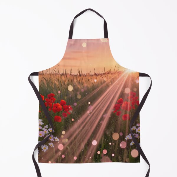 Item preview, Poppy & Daisy Sunset Meadow – Golden Sunbeam Wildflower Field designed and sold by DreamyWallVibes.