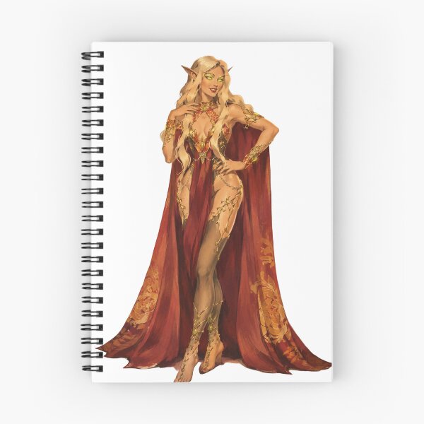 Item preview, Fantasy Elf Queen Pin Up | Original Vintage Dark Fantasy Retro Art designed and sold by Cosplayvintage.