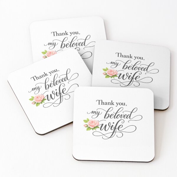 Item preview, Thank You, My Beloved Wife – Romantic Rose Quote designed and sold by Gabissq.