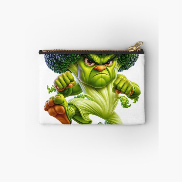 Item preview, Broccoli Character in Action Pose with Anger designed and sold by Artessie.