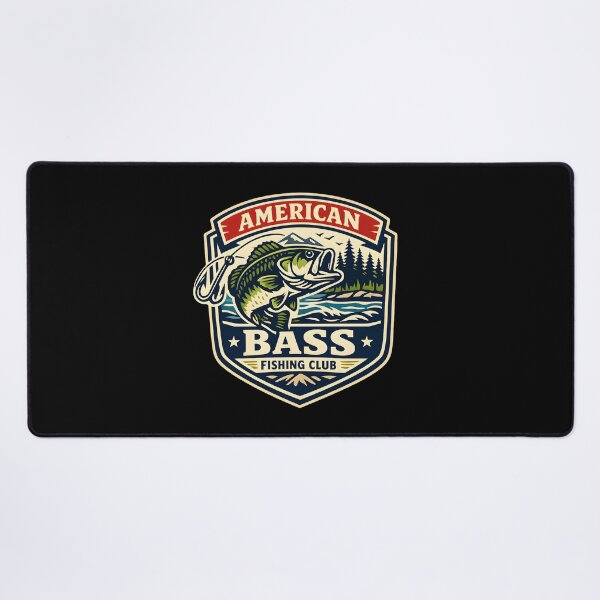 Item preview, Vintage American Bass Fishing Club Retro Emblem Outdoor Adventure designed and sold by Artycom.
