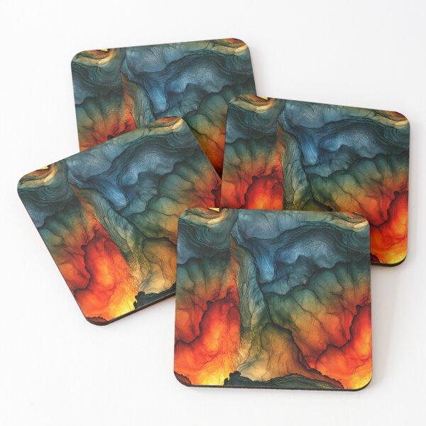 Item preview, Aquatic Fire Nebula Abstract designed and sold by Piotrek0001.