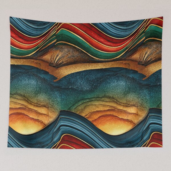 Item preview, Veridian Sunset Tide Fluid Art designed and sold by Piotrek0001.
