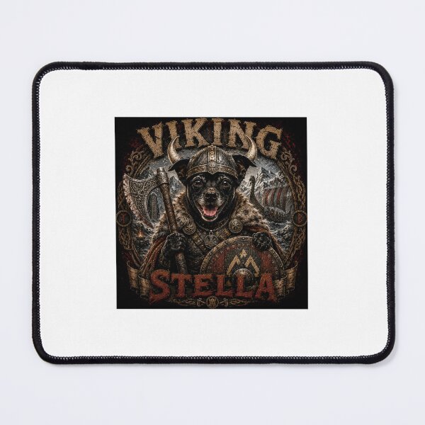 Item preview, Viking Stella – Fearless Viking Dog | Vintage Norse Warrior T-Shirt designed and sold by Maggie1475.