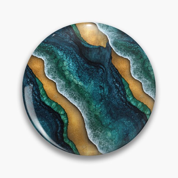 Item preview, Azure Gold Coastal Drift Art designed and sold by Piotrek0001.
